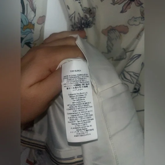 EUC Tory Burch Cora Floral Silk Shirt Dress size 2 - Picture 10 of 10